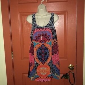 Forever 21 Multicolor Geometric Print Dress